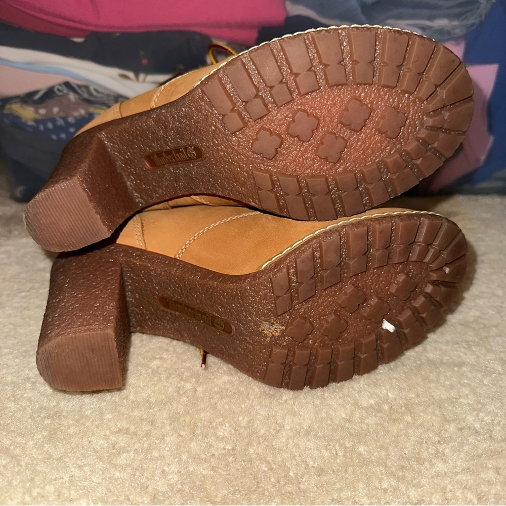 Timberland Tillston Double Collar Wheat‎ Nubuck Leather Heeled Bootie - Picture 4 of 10